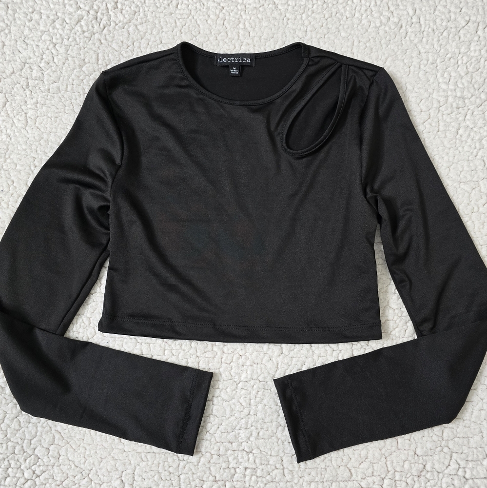 Electrica Long Sleeve Crop Top Size M